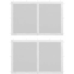 Hommoo Paroi De Tente De Reception 2 Pcs Maille Blanc HDV29273