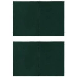 Hommoo Portes De Tente De Reception 2 Pcs Avec Hommooeture Eclair Vert HDV29282