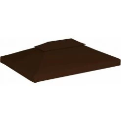 Hommoo Toile Superieure Double De Belvedere 310 G/m² 4x3 M Marron HDV30032 -Tente de réception Soldes 25142735 4