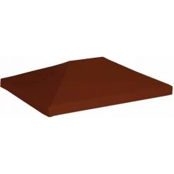 Hommoo Toile Superieure De Gazebo 310 G/m² 3x4 M Terre Cuite HDV30041 -Tente de réception Soldes 25142763 4