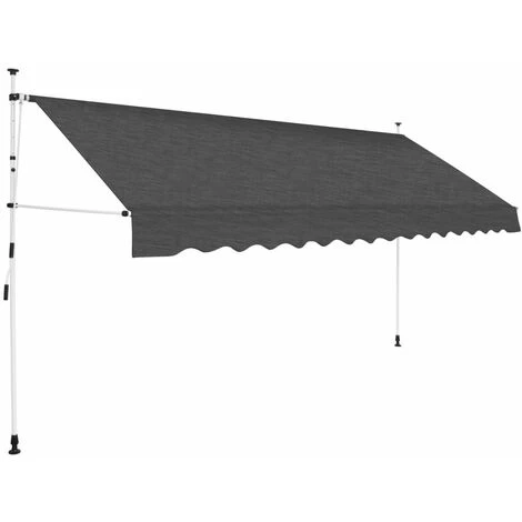 Hommoo Auvent Manuel Retractable 350 Cm Anthracite HDV05586 3 Hommoo Auvent Manuel Retractable 350 Cm Anthracite HDV05586