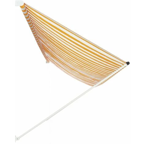 Hommoo Auvent Retractable 400x150 Cm Jaune Et Blanc HDV05652 4 Hommoo Auvent Retractable 400x150 Cm Jaune Et Blanc HDV05652 – Image 2