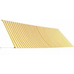 Hommoo Auvent Retractable 400x150 Cm Jaune Et Blanc HDV05652 9 Hommoo Auvent Retractable 400x150 Cm Jaune Et Blanc HDV05652 -Tente de réception Soldes 25429265 3
