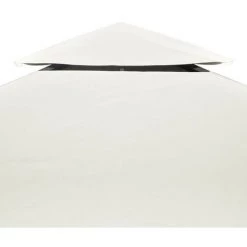 ASUPERMALL Recouvrement De Remplacement D'auvent 310 G/m² 3x3m Blanc Creme -Tente de réception Soldes 25818395 4