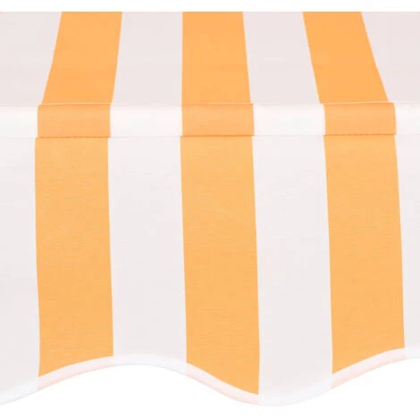 ASUPERMALL Auvent Retractable Manuel 300 Cm Rayures Jaunes Et Blanches 6 ASUPERMALL Auvent Retractable Manuel 300 Cm Rayures Jaunes Et Blanches - Image 4
