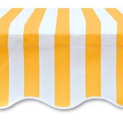 TRUE DEAL Tissu D'auvent Jaune Tournesol/blanc 4x3 M (cadre Non Inclus) -Tente de réception Soldes 26118233 4