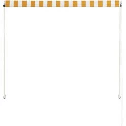 TRUE DEAL Auvent Rétractable 150x150 Cm Jaune Et Blanc -Tente de réception Soldes 26120322 5