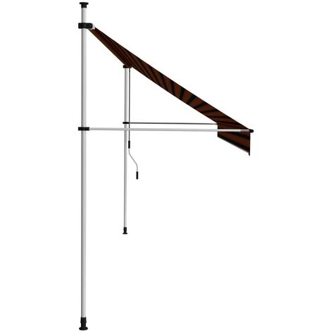 TRUE DEAL Auvent Manuel Rétractable 400 Cm Orange Et Marron 5 TRUE DEAL Auvent Manuel Rétractable 400 Cm Orange Et Marron – Image 3