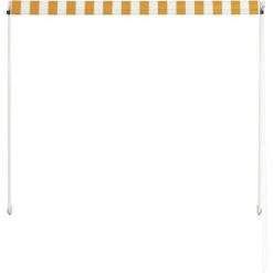 TRUE DEAL Auvent Rétractable 100x150 Cm Jaune Et Blanc 11 TRUE DEAL Auvent Rétractable 100x150 Cm Jaune Et Blanc -Tente de réception Soldes 26122794 5