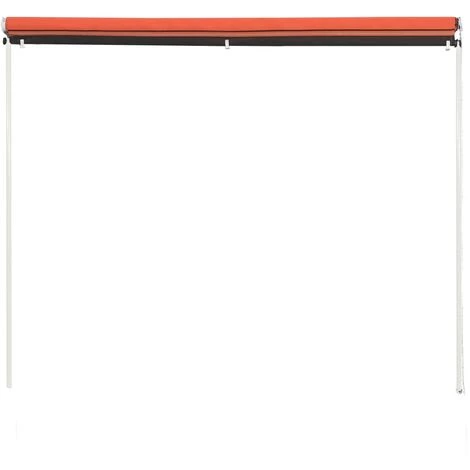 TRUE DEAL Auvent Rétractable 400x150 Cm Orange Et Marron 6 TRUE DEAL Auvent Rétractable 400x150 Cm Orange Et Marron – Image 4