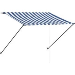 TRUE DEAL Auvent Rétractable Avec LED 250x150 Cm Bleu Et Blanc 10 TRUE DEAL Auvent Rétractable Avec LED 250x150 Cm Bleu Et Blanc -Tente de réception Soldes 26122820 4