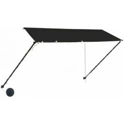 TRUE DEAL Auvent Rétractable Avec LED 300x150 Cm Anthracite -Tente de réception Soldes 26122835 3