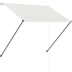 TRUE DEAL Auvent Rétractable Avec LED 150x150 Cm Crème -Tente de réception Soldes 26122839 4