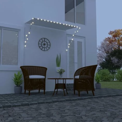 TRUE DEAL Auvent Rétractable Avec LED 250x150 Cm Crème 3 TRUE DEAL Auvent Rétractable Avec LED 250x150 Cm Crème