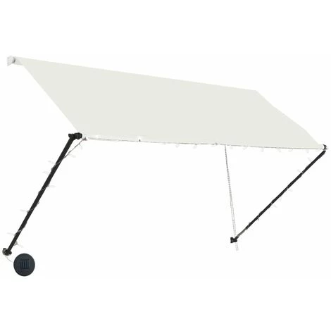 TRUE DEAL Auvent Rétractable Avec LED 250x150 Cm Crème 5 TRUE DEAL Auvent Rétractable Avec LED 250x150 Cm Crème - Image 3