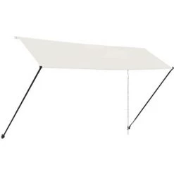 TRUE DEAL Auvent Rétractable Avec LED 400x150 Cm Crème -Tente de réception Soldes 26122857 3