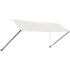 TRUE DEAL Auvent Rétractable Avec LED 400x150 Cm Crème -Tente de réception Soldes 26122857 4