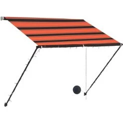 TRUE DEAL Auvent Rétractable Avec LED 200x150 Cm Orange Et Marron 9 TRUE DEAL Auvent Rétractable Avec LED 200x150 Cm Orange Et Marron -Tente de réception Soldes 26122870 3