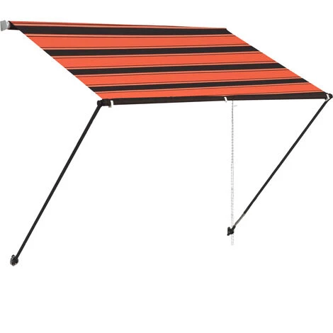 TRUE DEAL Auvent Rétractable Avec LED 200x150 Cm Orange Et Marron 6 TRUE DEAL Auvent Rétractable Avec LED 200x150 Cm Orange Et Marron – Image 4