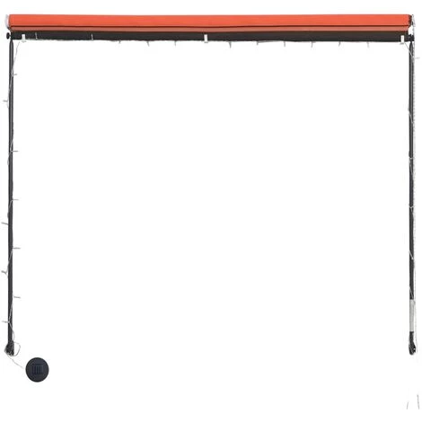 TRUE DEAL Auvent Rétractable Avec LED 400x150 Cm Orange Et Marron 6 TRUE DEAL Auvent Rétractable Avec LED 400x150 Cm Orange Et Marron – Image 4