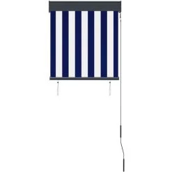 TRUE DEAL Store Roulant D'extérieur 60x250 Cm Bleu Et Blanc -Tente de réception Soldes 26122899 3