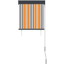 TRUE DEAL Store Roulant D'extérieur 60x250 Cm Jaune Et Bleu -Tente de réception Soldes 26122901 4