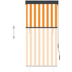 TRUE DEAL Store Roulant D'extérieur 80x250 Cm Blanc Et Orange 9 TRUE DEAL Store Roulant D'extérieur 80x250 Cm Blanc Et Orange -Tente de réception Soldes 26122918 3