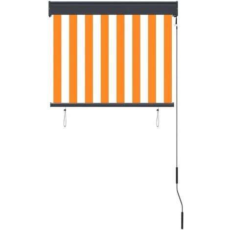 TRUE DEAL Store Roulant D'extérieur 80x250 Cm Blanc Et Orange 6 TRUE DEAL Store Roulant D'extérieur 80x250 Cm Blanc Et Orange – Image 4