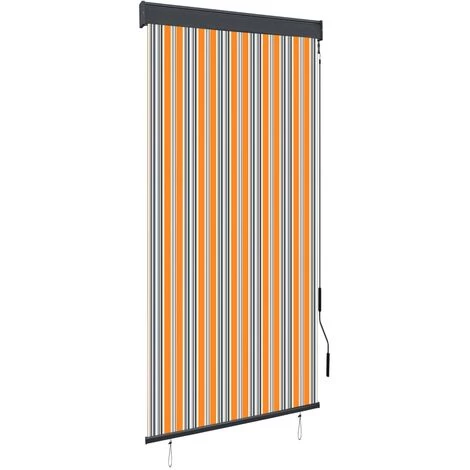 TRUE DEAL Store Roulant D'extérieur 100x250 Cm Jaune Et Bleu 3 TRUE DEAL Store Roulant D'extérieur 100x250 Cm Jaune Et Bleu