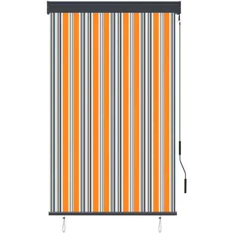 TRUE DEAL Store Roulant D'extérieur 100x250 Cm Jaune Et Bleu 4 TRUE DEAL Store Roulant D'extérieur 100x250 Cm Jaune Et Bleu - Image 2