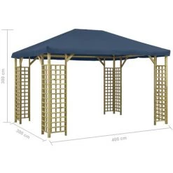 TRUE DEAL Belvédère 4x3 M Bleu -Tente de réception Soldes 26304137 5