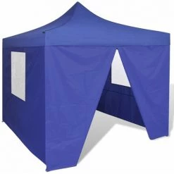 TRUE DEAL Tente Pliable Avec 4 Parois Bleu 3 X 3 M