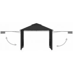 TRUE DEAL Belvédère Et Double Toits étentus 3x3x2,75 M Anthracite 180g/m² 9 TRUE DEAL Belvédère Et Double Toits étentus 3x3x2,75 M Anthracite 180g/m² -Tente de réception Soldes 26369733 3