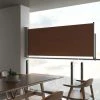 TRUE DEAL Auvent Latéral Rétractable De Patio 100x300 Cm Marron