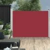TRUE DEAL Auvent Latéral Rétractable De Patio 100x500 Cm Rouge