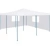 TRUE DEAL Belvédère Pliable Avec 2 Parois 5x5 M Blanc