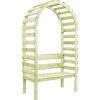 TRUE DEAL Pergola De Jardin Avec Banc 130x60x230 Cm Pin Imprégné