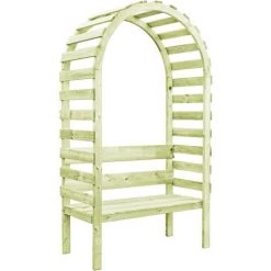 TRUE DEAL Pergola De Jardin Avec Banc 130x60x230 Cm Pin Imprégné