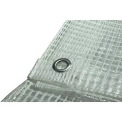 TECPLAST Toile Pour Pergola Et Tonnelle 4 X 6 M 170g/m² - Bâche Pour Pergola Et Tonnelle Transparente - 4x6 M En Polyéthylène -Tente de réception Soldes 2638013 4