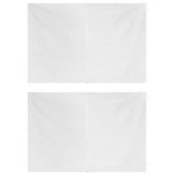 ASUPERMALL Portes De Tente De Reception 2 Pcs Avec Fermeture Eclair Blanc