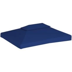 ASUPERMALL Toile Superieure De Belvedere 2 Niveaux 310 G/M² 4X3 M Bleu -Tente de réception Soldes 26480876 4