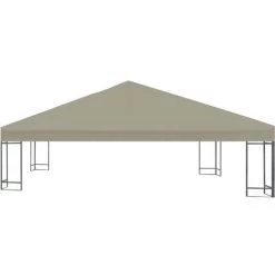 ASUPERMALL Toile Superieure De Gazebo 310 G / M² 3 X 3 M Marron -Tente de réception Soldes 26481479 5