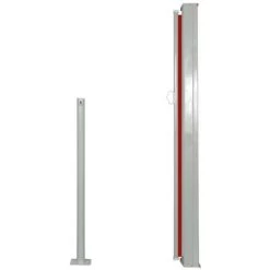 ASUPERMALL Auvent Lateral Retractable 120 X 300 Cm Rouge -Tente de réception Soldes 26484326 3