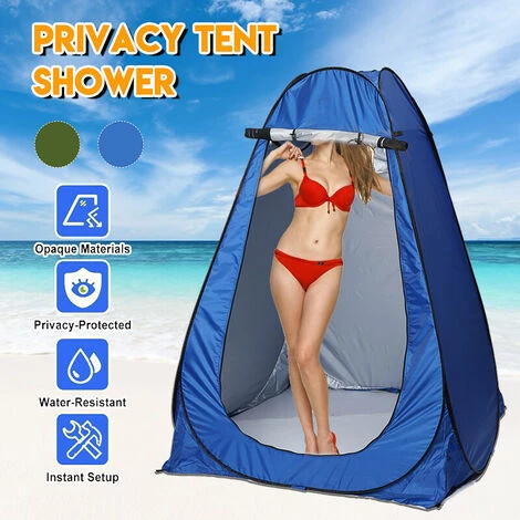 DRILLPRO Tente De Toilette De Douche De Tente D'intimité Extérieure Instantanée Sun Shelter Camp Avec Sac De Transport (bleu, 1,50) 3 DRILLPRO Tente De Toilette De Douche De Tente D'intimité Extérieure Instantanée Sun Shelter Camp Avec Sac De Transport (bleu, 1,50)
