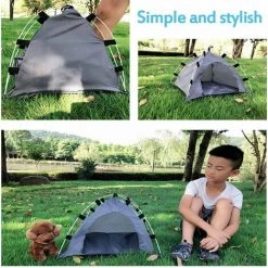 DRILLPRO Tente Pour Animaux De Compagnie Automatique Universelle Salle De Chat / Chien Fournitures Extérieures Imperméables Portables (gris, 40X40X30CM) -Tente de réception Soldes 26498630 4