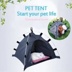 DRILLPRO Tente Pour Animaux De Compagnie Automatique Universelle Salle De Chat / Chien Fournitures Extérieures Imperméables Portables (gris, 40X40X30CM) -Tente de réception Soldes 26498630 5