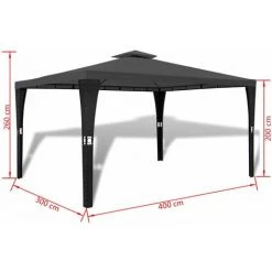 ASUPERMALL Tonnelle En Polyrotin Avec Toit Gris Fonce 3 X 4 M 9 ASUPERMALL Tonnelle En Polyrotin Avec Toit Gris Fonce 3 X 4 M -Tente de réception Soldes 26508359 3