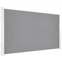 ICI STORE STORE DE TERRASSE LATERAL RETRACTABLE ARMATURE BLANCHE 2,5 X 1,6 TOILE DICKSON® SOURIS - SOURIS