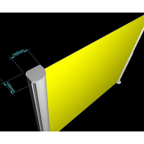 ICI STORE STORE DE TERRASSE LATERAL RETRACTABLE ARMATURE BLANCHE 2,5 X 1,6 TOILE DICKSON® SOURIS - SOURIS 5 ICI STORE STORE DE TERRASSE LATERAL RETRACTABLE ARMATURE BLANCHE 2,5 X 1,6 TOILE DICKSON® SOURIS - SOURIS - Image 3