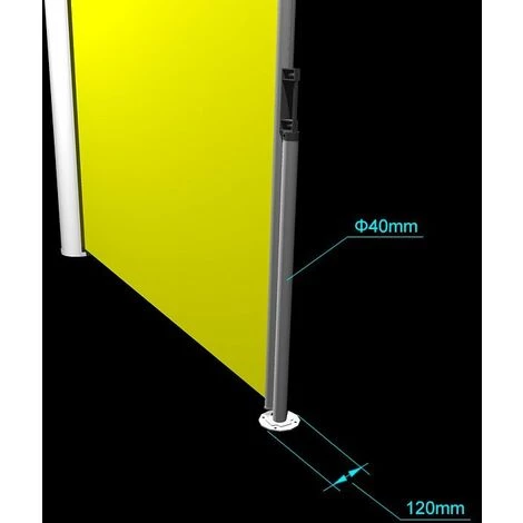 ICI STORE STORE DE TERRASSE LATERAL RETRACTABLE ARMATURE BLANCHE 2,5 X 1,6 TOILE DICKSON® SOURIS - SOURIS 7 ICI STORE STORE DE TERRASSE LATERAL RETRACTABLE ARMATURE BLANCHE 2,5 X 1,6 TOILE DICKSON® SOURIS - SOURIS - Image 5